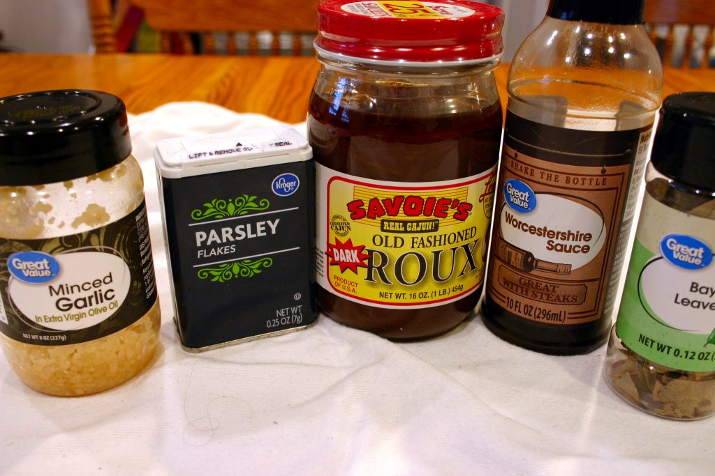 ingredients lined up on a table