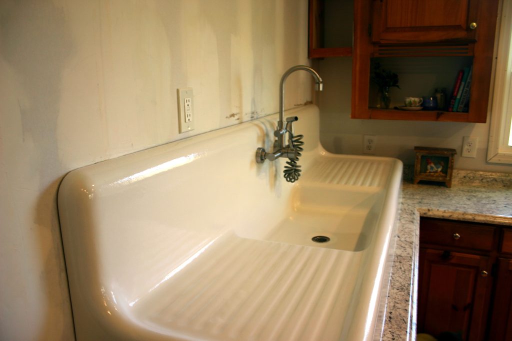 antique kitchen sink white