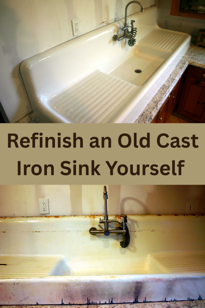 refinish an old cast iron sink yourself pin