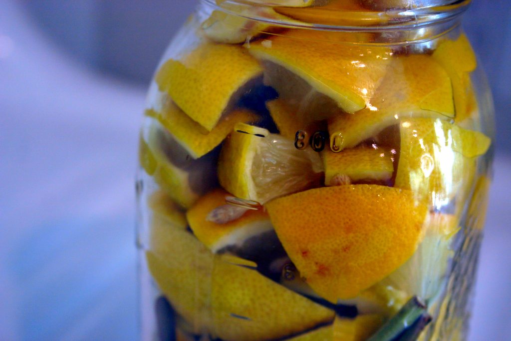 lemons in a mason jar